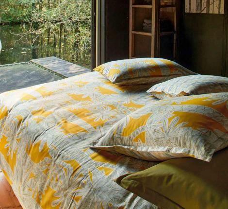 Постельное бельё "Blanc des Vosges" OASIS SOTEIL (желтый) Сатин ДеЛюкс, Евро