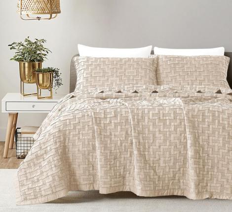 Покрывало PPL-24 Coffee Milk, Евро (240х260) 2 наволочки (50х70)