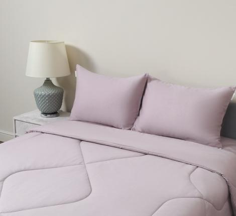 Постельное белье с одеялом "Sofi de Marko" Эльмира (серо-лиловая) Сатин, 1,5 спальный