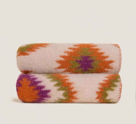 Плед шерстяной Frati "MARY NATIVE" CREAM, 150x200 шерсть 55% полиэстер 45%, 1070г