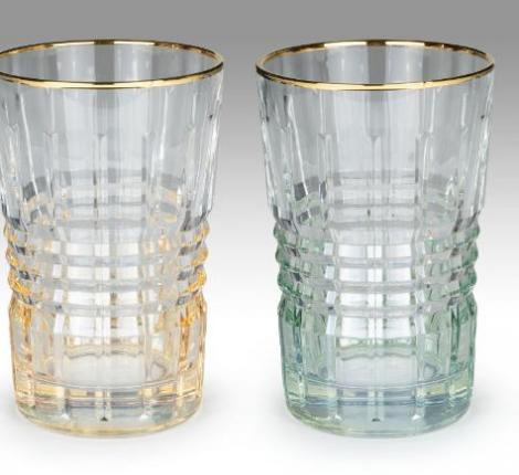 Набор высоких стаканов 6 штук "TAURUS LIGHT" хрустальное стекло, высота 12 см