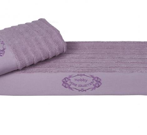 Комплект махровых полотенец 50х90+70х140 &quot;ZAFIRA&quot;, тёмно-розовый
