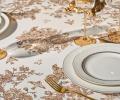 Скатерть круглая с пропиткой SANTALINO "ROYAL GARDEN" 150 см, белый