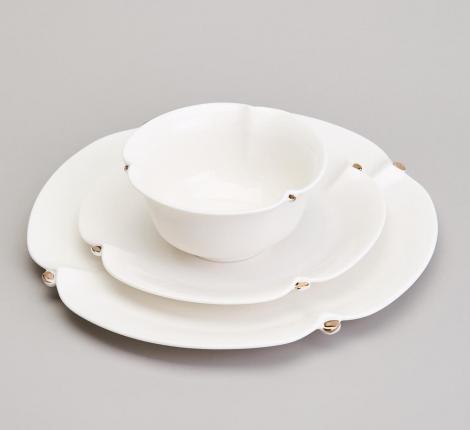 Набор для завтрака "SUNDAY" золотой, 3 предмета