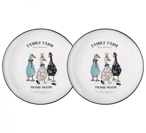 Набор закусочных тарелок 2 шт. "FAMILY FARM", диаметр 20,5 см.
