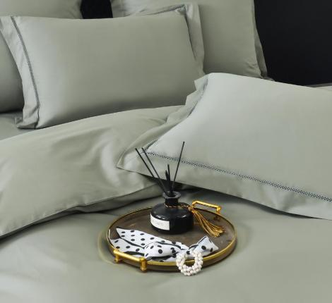 Постельное белье "Sofi de Marko" Изольда (олива) Сатин ДеЛюкс, 1,5 спальный