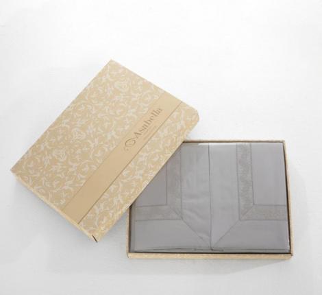 Постельное бельё с вышивкой "Asabella" 2388-6 Мако-Сатин, Евро