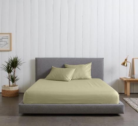 Простыня на резинке "Primavelle" Тенсел 180х200, Светло-оливковый