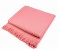 Покрывало вафельное с бахромой Valtery 200х220, розовый