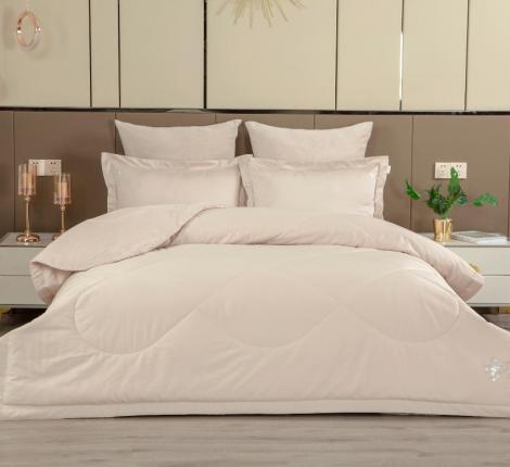 Постельное белье с одеялом "Kazanov.A." Lindor Fluffy (кремовый) Велюр/Egypt Cotton, Евро