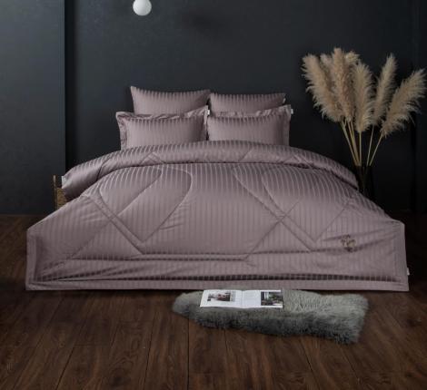 Постельное белье "Kazanov.A." Stripe Le-Man (капучино орхидея) Страйп Сатин, Евро