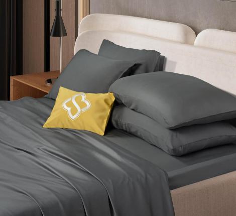 Постельное бельё Sharmes "Bamboo" Семейный, графитовый