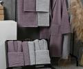 Набор "PIERRE CARDIN HOME" (2 халата, полотенца 50х90-2 шт., 70х140-2 шт.), лиловый-серый