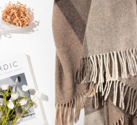 Плед PS-12 (80% шерсть 20% акрил), 140х200