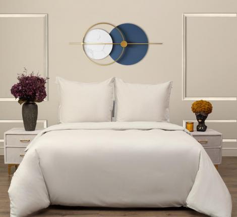 Постельное белье "Siberia" Сэнди (светло-серая) Ранфорс, Евро (70х70)