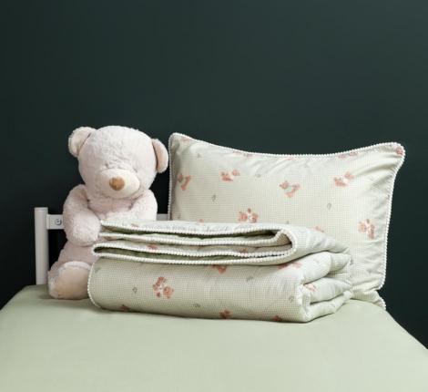 Постельное белье детское с одеялом "Sofi de Marko" Паддингтон (светло-зеленый) Сатин, 1,5 спальный