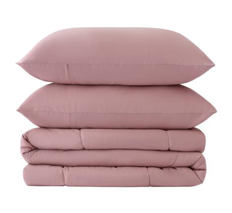 Постельное белье с одеялом "Sofi de Marko" Эльмира (пепел роза) Сатин, Евро