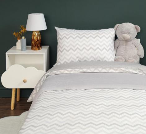 Постельное белье "Siberia" Зигзаг (серый) Ранфорс, 1,5 спальный