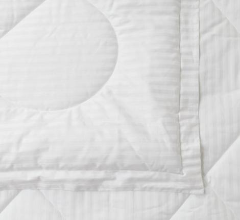 Постельное белье с одеялом "Sofi de Marko" Федерико (белый) Страйп Сатин, Евро