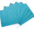 Салфетка кухонная "UNI" 47х47 хлопок-лён, бирюзовый