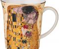 Набор кружек 2 шт. "ПОЦЕЛУЙ" (Г. КЛИМТ), 420 мл (кремовый-серый)