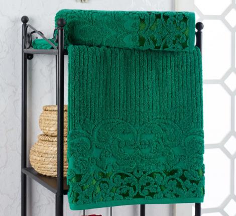 Полотенце махровое 70х140 AMBIELLA "Cassandra", изумрудный
