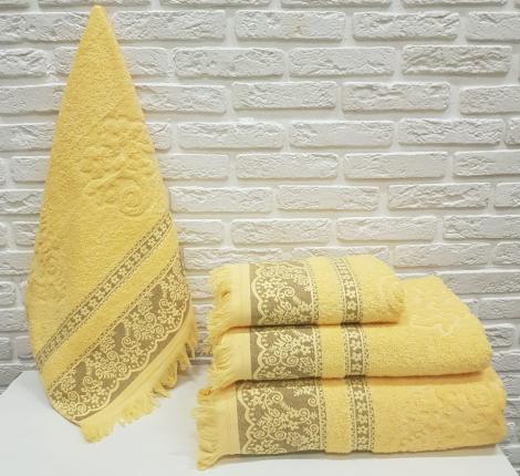 Полотенце махровое AMBIELLA "BIATRIS" 70х140, жёлтый