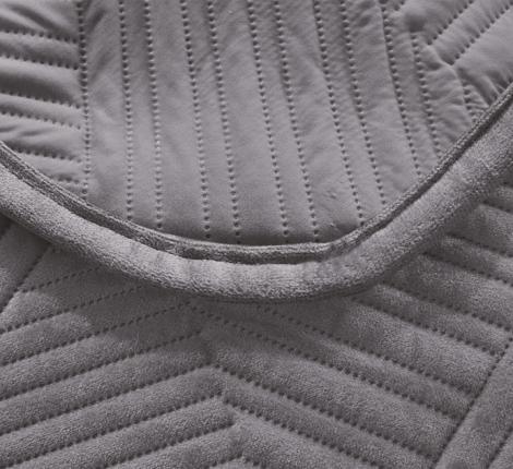 Покрывало из бархата "KARTEKS" 01, 200х220 (серый)