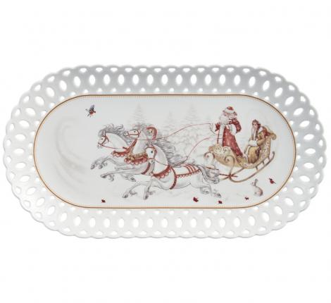 Блюдо овальное "МОРОЗКО", длина 35,5 см
