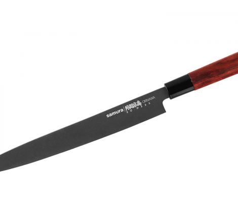 Нож кухонный &quot;Samura OKINAWA&quot; Янагиба 270 мм с галтовкой, палисандр (с тату)