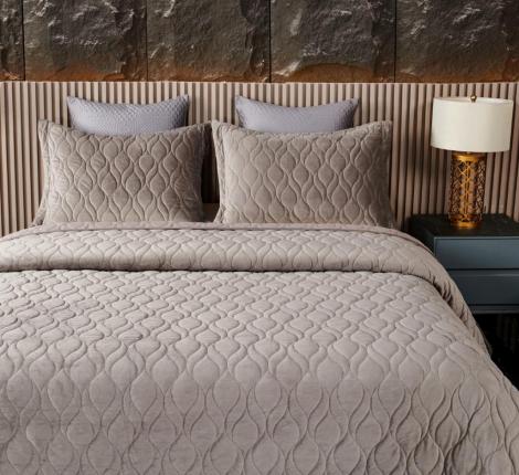 Покрывало "Sofi de Marko" Нобилис (серый) Велюр, 240х280