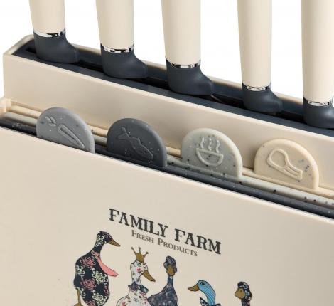 Набор кухонных ножей (5 шт.) и приборов "FAMILY FARM", 10 предметов