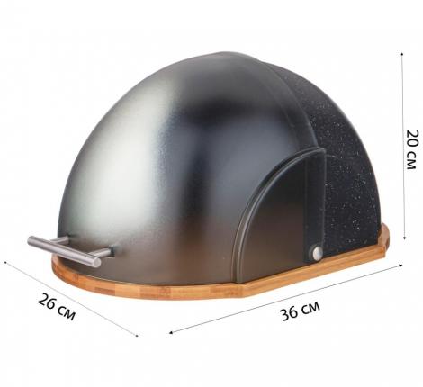 Хлебница деревянная с пластиковой крышкой "NATIVE" 938-073, 36*26*20 см