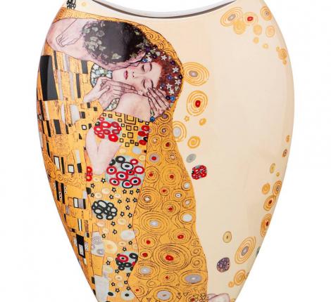 Ваза "ПОЦЕЛУЙ" (Г. КЛИМТ) высота 25,5 см, кремовая
