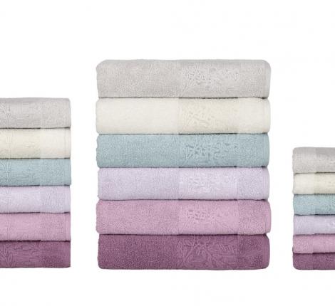 Набор махровых полотенец KARACAN "Lilyum", 70х135-6 шт.