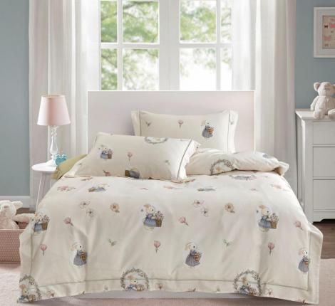 Постельное бельё "Asabella" 2393-4S Мако-Сатин, 1,5 спальный