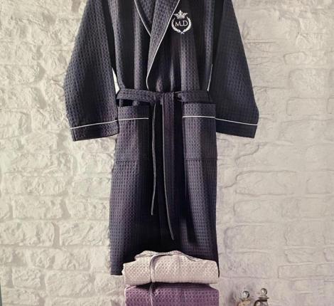 Халат мужской вафельный Maison D'or "KARIUS" антрацит, M(46)/L(48)