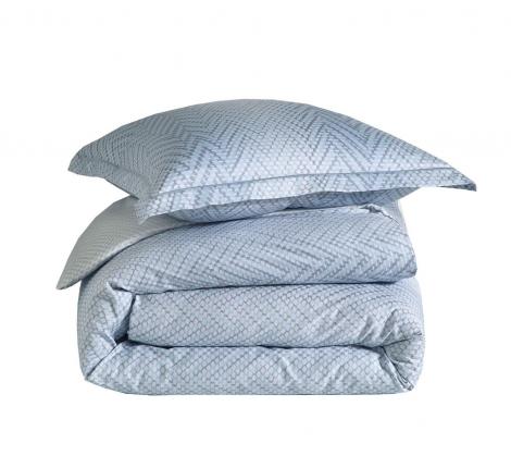 Постельное бельё "Blanc des Vosges" GRAVITY BLEU CELESTE Сатин ДеЛюкс, Евро