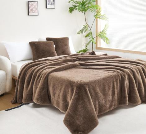 Плед "Sofi de Marko" Филиция (кофейный) Искусственный мех, 160х220