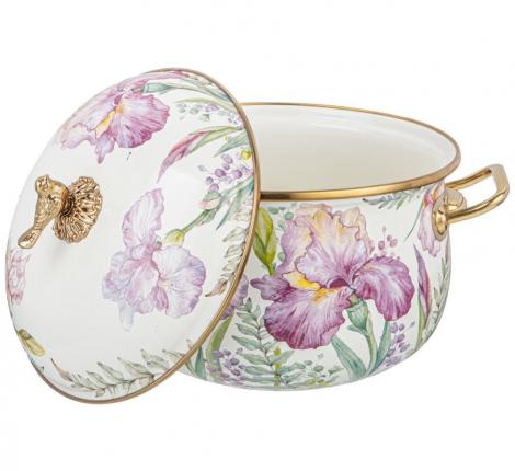 Кастрюля эмалированная с крышкой "IRISES", 3,8 л