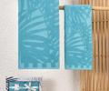 Комплект махровых полотенец "METEOR" (50x90/70х140) 2 шт. PATAYA, бирюзовый