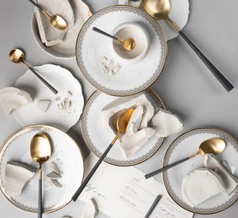 Набор столовых приборов "NEO" GREY GOLD 46 на 6 персон, 24 предмета