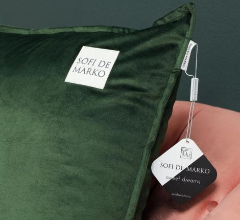 Подушка декоративная "Sofi de Marko" Ноэми (малахит) Велюр, 55х55