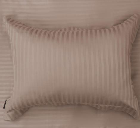 Постельное белье "Sofi de Marko" Моне (темно-бежевый) Страйп Сатин, Семейный