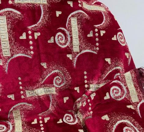 Покрывало шпигель люкс "Karteks" на диван 180х220 ЦЕПОЧКА, бордовый