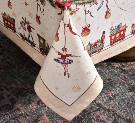 Скатерть LEFARD "ЩЕЛКУНЧИК" 175х400 см, бежевый