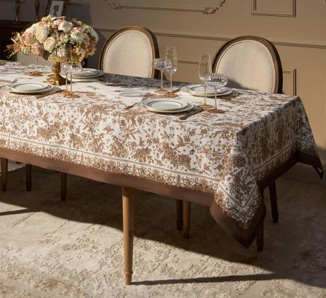 Скатерть с пропиткой SANTALINO "ROYAL GARDEN" 140х300 см, белый