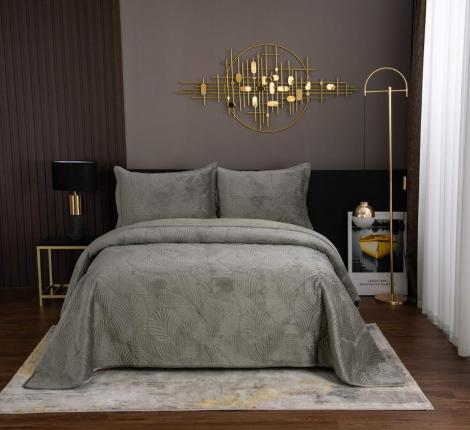 Покрывало "Sofi de Marko" Ноэль (олива) Велюр, 240х260