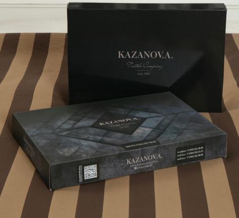 Постельное бельё "Kazanov.A." Чарли (брауни трюфель) Сатин, 1,5 спальный