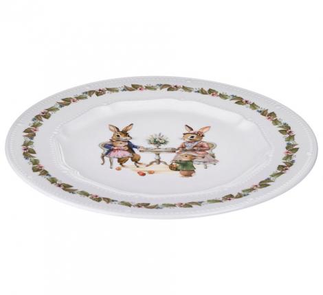 Тарелка обеденная "RABBITS FAMILY", диаметр 25,5 см